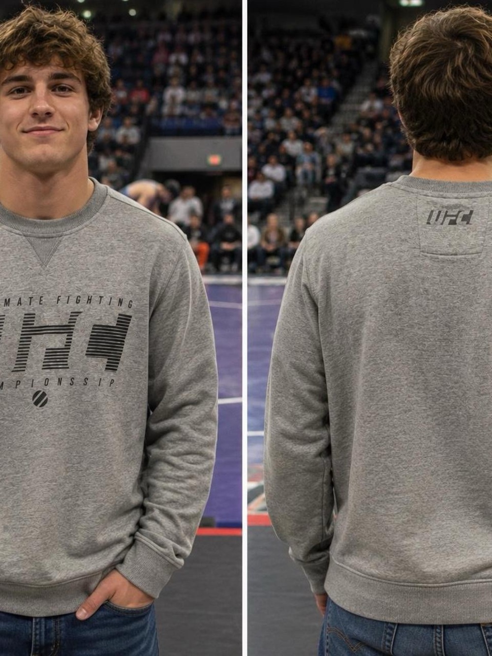 UFC Gray Logo Crewneck Sweatshirt